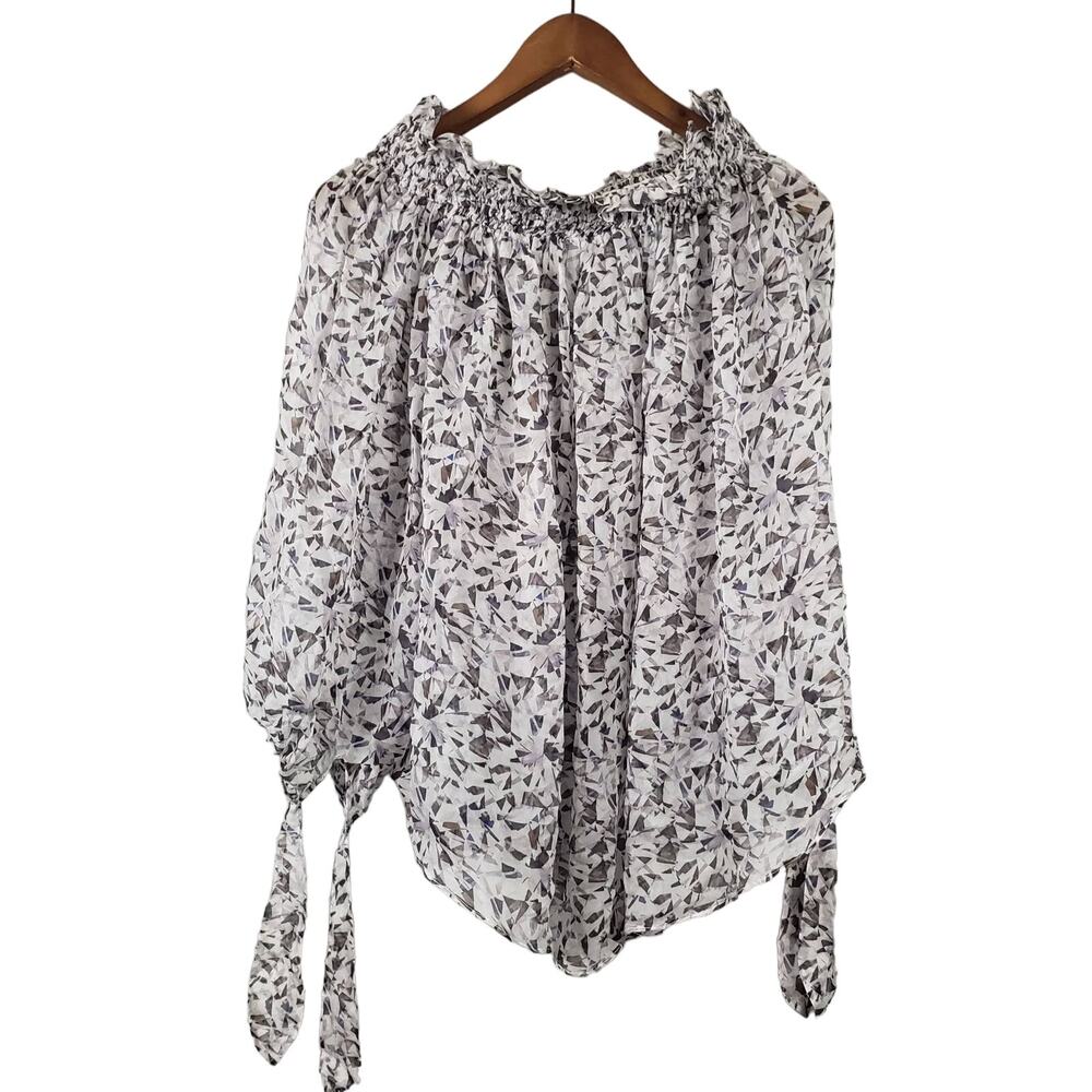 Caroline Constas for Intermix Off Shoulder Blouse Sheer - S